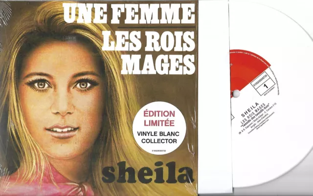 45 Tours 7" Vinyle Blanc Sheila Les Rois Mages Edition Limitee 2023 Neuf Scelle