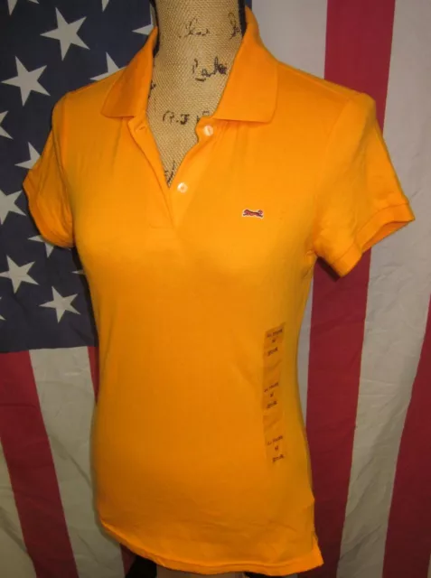 LE TIGRE juniors med polo shirt NWT orange golf tiger 70s icon emblem embroidery