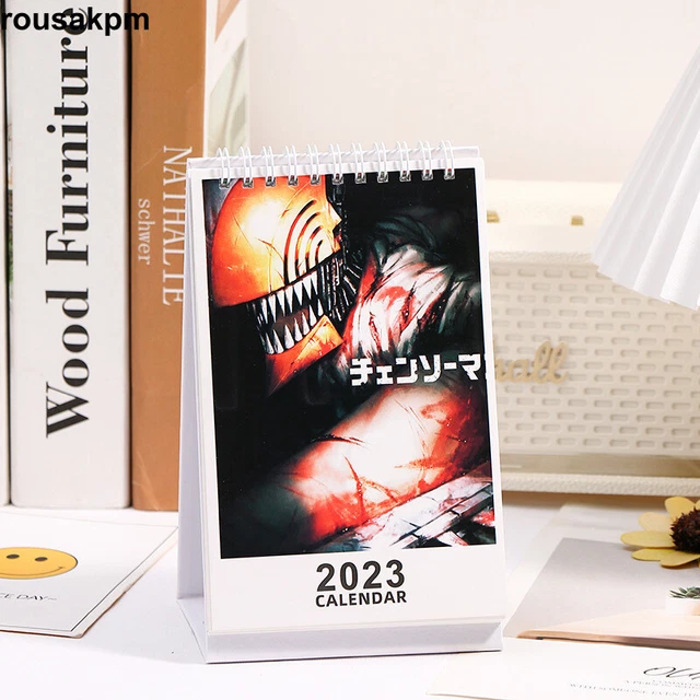 CHAINSAW MAN 2023 Desk Calendar Desktop Tabletop Schedule Calendar