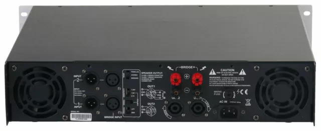 DJ PA Verstärker Endstufe Amplifier Disco Stereo Amp 19" Rackeinbau 2 x 1000W 3