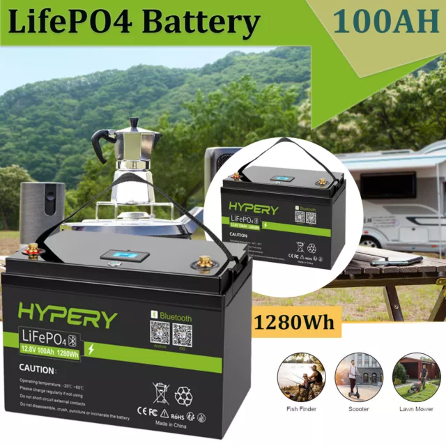 LiTime 24V 100Ah LiFePO4 Lithium Battery 4000+ Cycles 2.56kWh for