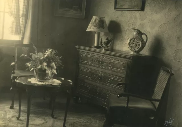 Belgium? Still Life House Interior Furniture Old Art Photo ALF 1944