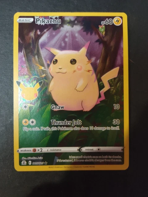 PIKACHU 005/025 CELEBRATIONS 25th Anniversary Full Art Pokemon ENG ...