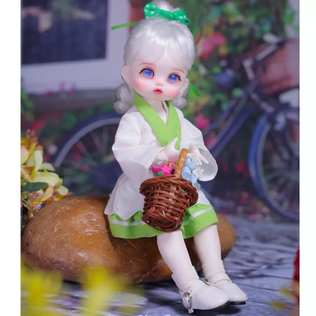 FULL SET 1/6 BJD Doll Girl Resin Jointed Dolls Cartoon Eyes Face Make up Gifts