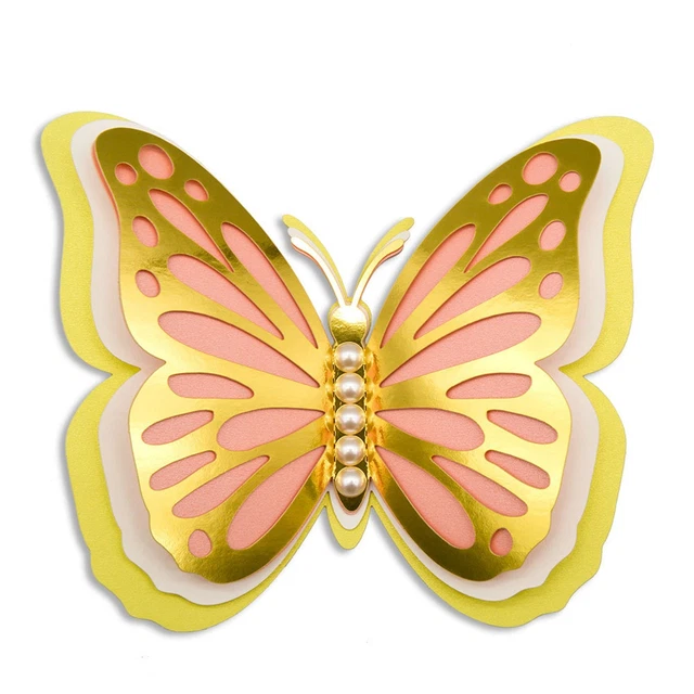 Wandtattoo glänzend feine Verarbeitung Wanddeko Glitzer Schmetterling Aufkleber