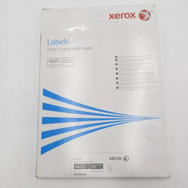 Xerox Mehrzwecketiketten A4 93.10x99.10mm 6 Etiketten pro Blatt 100 Blatt