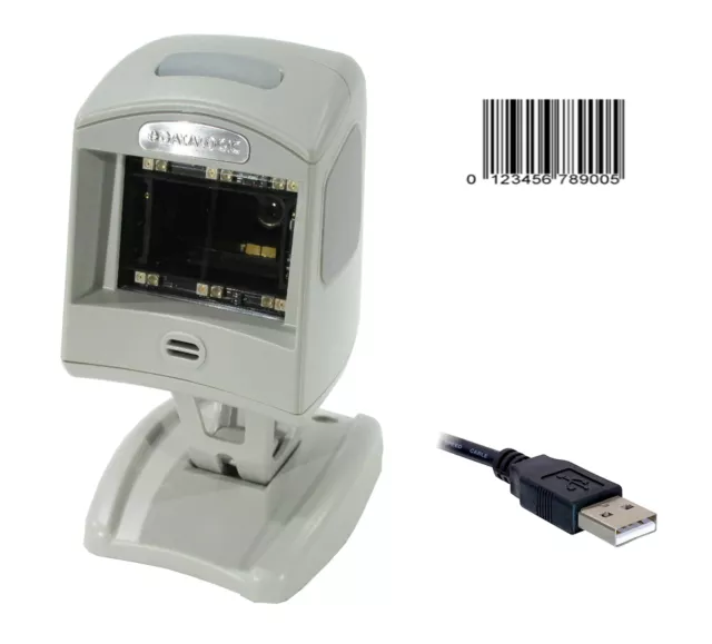 Barcodescanner Präsentationsscanner Datalogic 1100i USB weiss mit Ständer