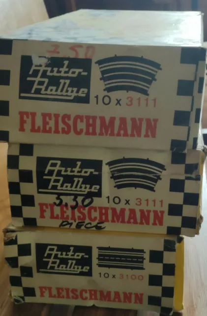 Gros lot Fleischmann/circuit vintage/rails auto rallye/ jouets anciens 3