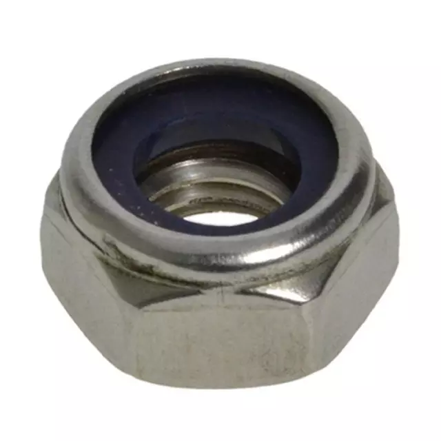 Qty 50 Hex Nyloc Nut M8 (8mm) Stainless Steel SS 304 A2 70 Lock Insert