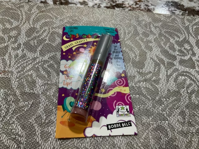 Bonne Bell Vntg LIP Smacker Grape Gravity Cosmic Lips Sparkler Gloss New in Pkge