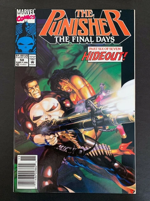 Punisher #58 (1987 Series) Marvel Comics 1992 Vf/Nm Newsstand Edition