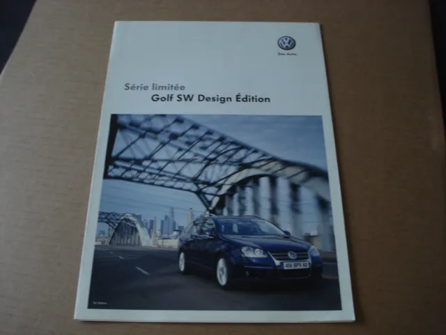 catalogue Volkswagen  golf SW design edition   -  4/ 2009 - série  limitée