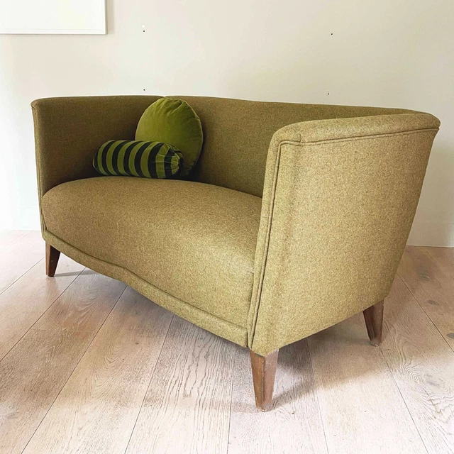 Refurbished 1940s Danish Mid Century two seater sofa