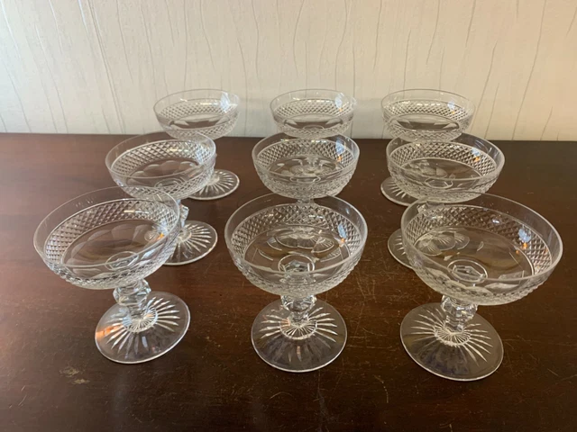 11 Coupes à Champagne En Cristal BACCARAT - Modèle ? - Vendu à La Pièce - Très Bon état