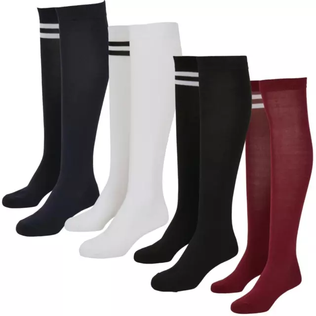 Urban Classics Ladies College Socks 2-Pack Socken knielang Kniestrümpfe Sport