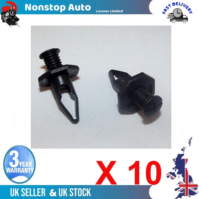 Lot De 20 Clips De Fixation Pour Capot Arrière Honda - 91515SR3000 - Noir Nylon