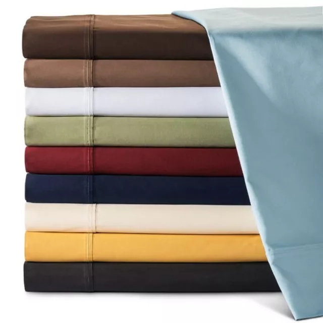 Incredibile biancheria da letto 1000TC cotone egiziano 1 pz gonna letto Regno Unito doppia tinta unita