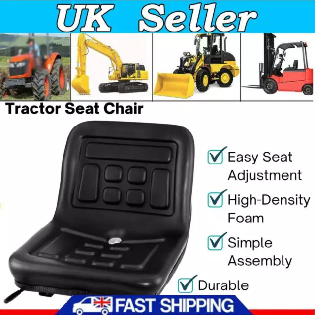 Adjustable Forklift Digger Mower Dumper Seat Waterproof Universal Tractor Seat