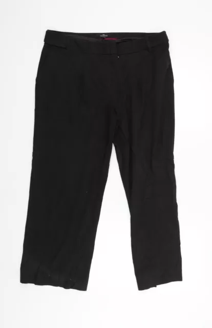 NEXT Mujer Negro Poliéster Traje Pantalones Talla 14 L25 in