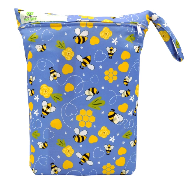 Reusable Multiuse Wet Bag For Cloth Nappy/Diaper Swimmers Bees