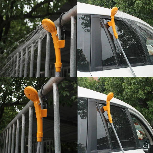 PORTABLE OUTDOOR SHOWER Head Garden Pool Camping Stand Hose Head