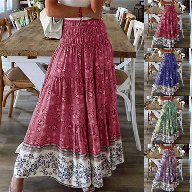 Nuovo Alla Moda di Qualità Gonne Donna 1 Pezzi Boho Floreale