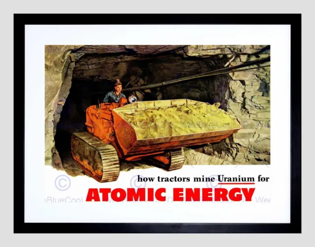 87591 ATOMIC ENERGY MINING URANIUM TRACTOR MINE Wall Print Poster Plakat
