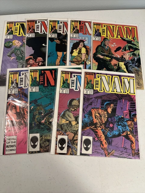 1986 Marvel Comics Series The 'Nam Issues #10 - 18, in VF condition