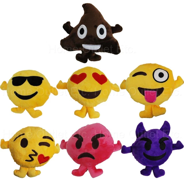EMOJI PLUSH CHARACTER Car/Window Hanger Suction Cup Stuffed Emoticon