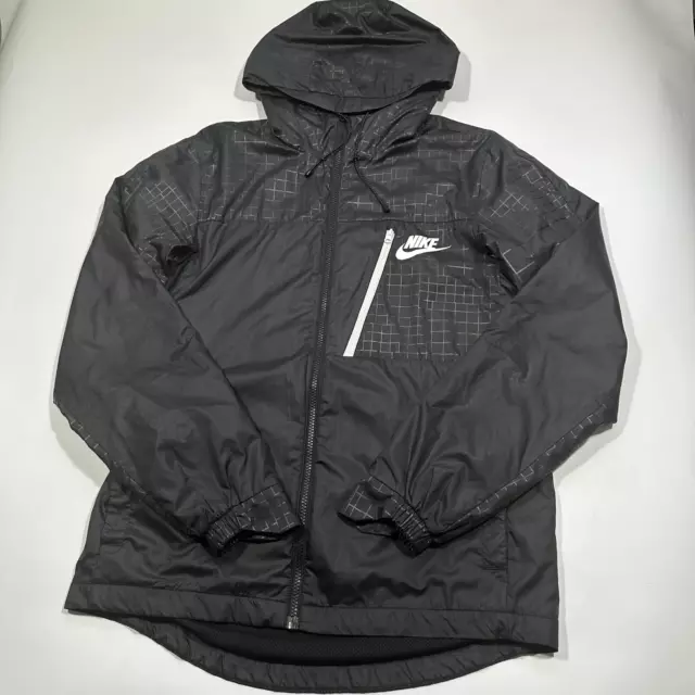 Nike Jacket Mens Small Black NSW Advance 15 Windrunner Full Zip Hooded 831861