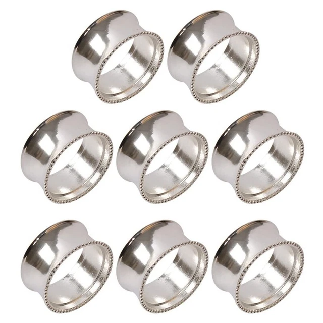 8 Pezzi di Anello per Tovaglioli con Perline nel Lega di Zinco Fibbia per T4342