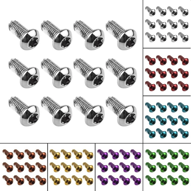 Set 12 Viti Titanio Per Freno Disco Bici - M5x10mm, 7 Colori, Compatibile Con MTB E E-Bike - Foto 9