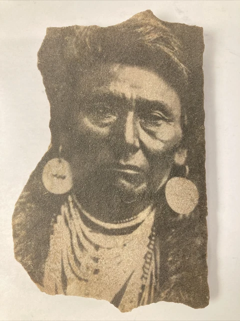 Al Peyron Transferred Print Sandstone Chief Joseph  Nez Perce 1990