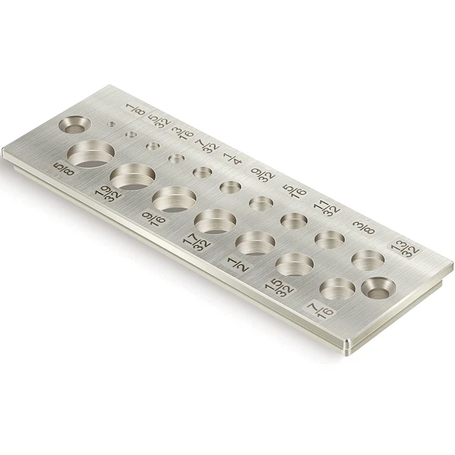 Steel Dowel Plate 17 Holes Dowel Maker Steel Plate with Holes from 1/8 Inch