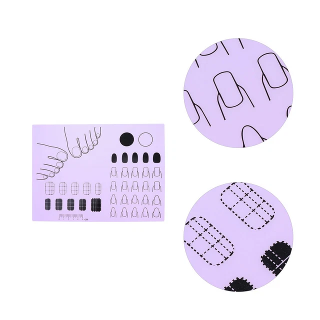 Estera de arte de manicura de acrílico placas de estampado de uñas tapetes dije de práctica