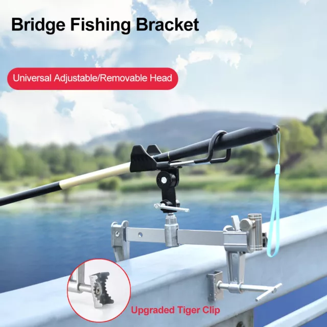 Boat Fishing Pole Rod Holder Adjustable Clamp Tackle Side Rail Mount For Kayak 3