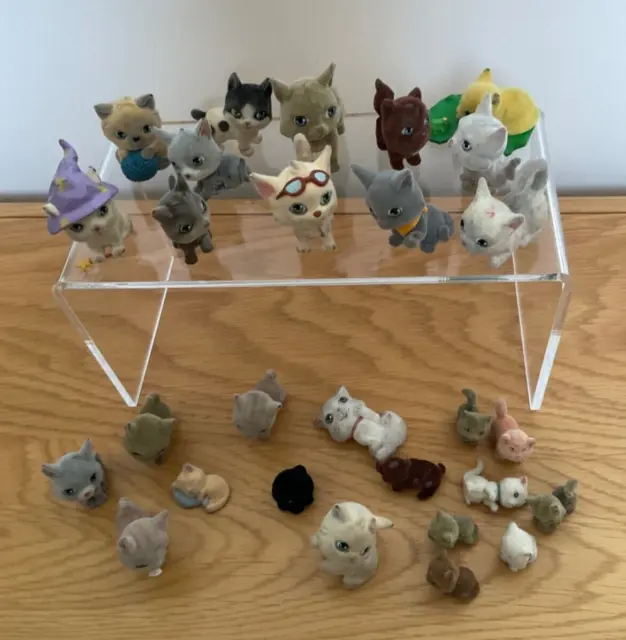 Vintage Kitty In My Pocket Figures Flocked Bundle x28 Collection MEG 1990s Toys