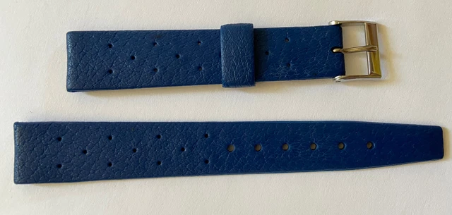 Bracelet De Montre Tropic Sport Vintage Bleu - Largeur 16 Mm - Fabriqué En Suisse