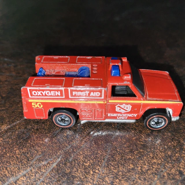 Hot Wheels Redline Fire Emergency Unit Red Hong Kong *Great Condition*