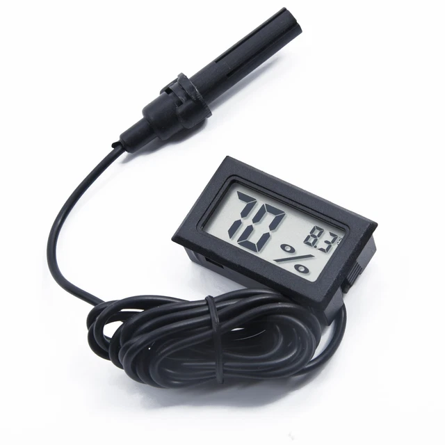 Igrometro digitale nero termometro sonda sensore display misuratore domestico monitor