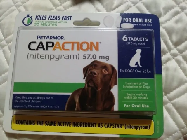 PetArmor Capaction Oral Flea Treatment for dogs over 25 lbs Fast Acting,