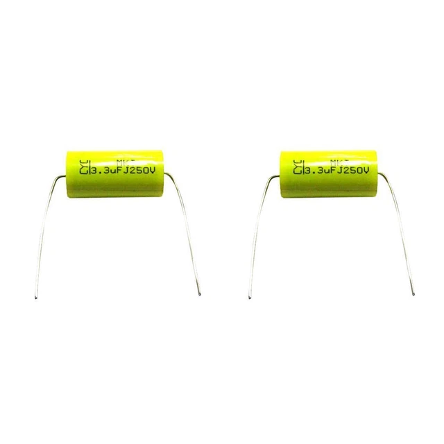 2pcs 250 v 3.3uf audio haut-parleur diviseur crossover non-polarité