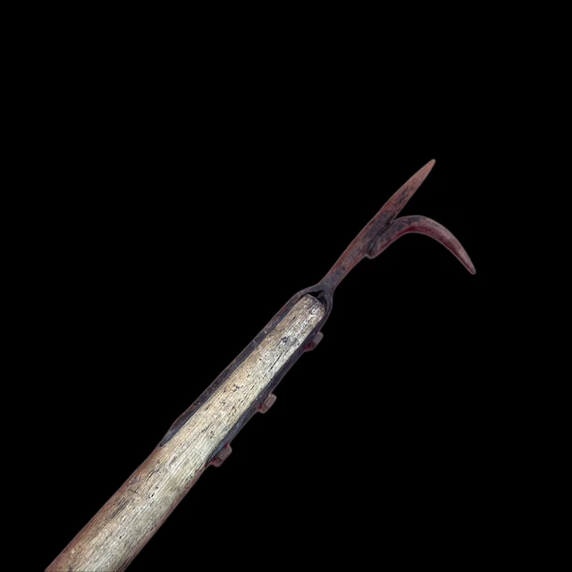 Antique Handmade Primitive Hand-Forged Iron Gaff Hook Harpoon 18th/19th Century