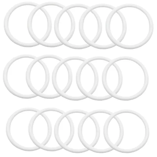 30pcs 60mm White Rings Hoops White Macrame Rings  for DIY Art Crafts