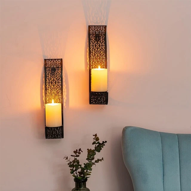 Candelabro de pared velas soporte candelabro de pared velas soporte para la habitación Decoración Z4H1