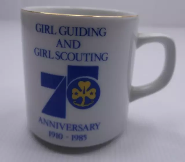 Girl Guide and Scout 75th Anniversary 1910-1985 Guiding Westminster Mug Cup