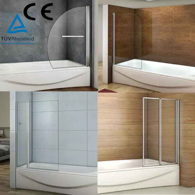 Aica Folding Pivot Bath Shower Screen Pivot Hinge Chrome  Glass Panel Bathroom A