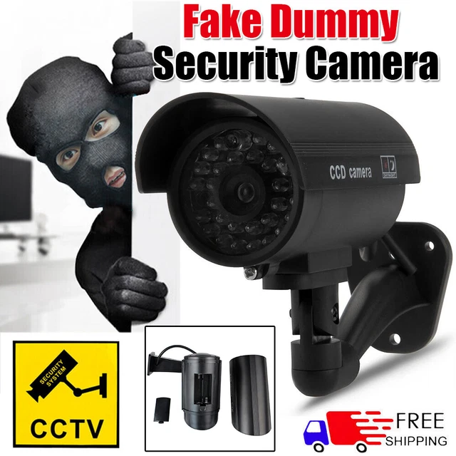 OUTDOOR INDOOR FAKE Surveillance Security Dummy Bullet Camera Night LED ...