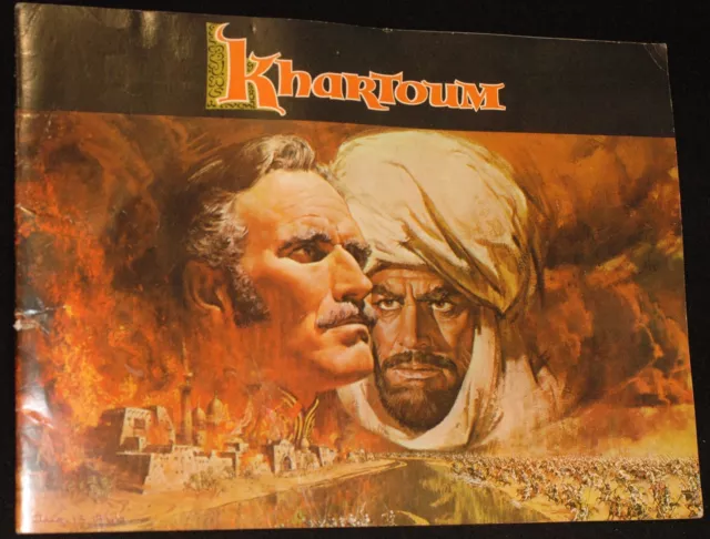 1966 30 page film souvenir program KHARTOUM Charlton Heston Laurence Olivier