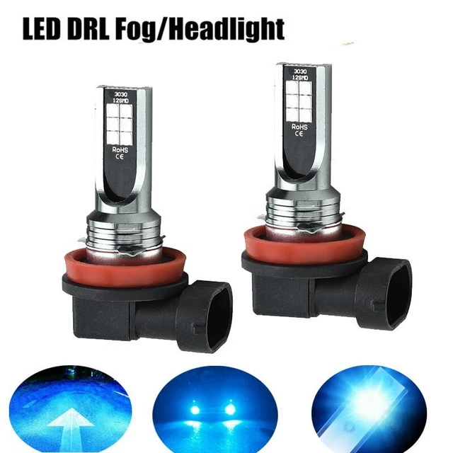 Xenon LED Phare 20000LM 2pcs 360 Degrés Bleu Ampoule DRL Brouillard Feu
